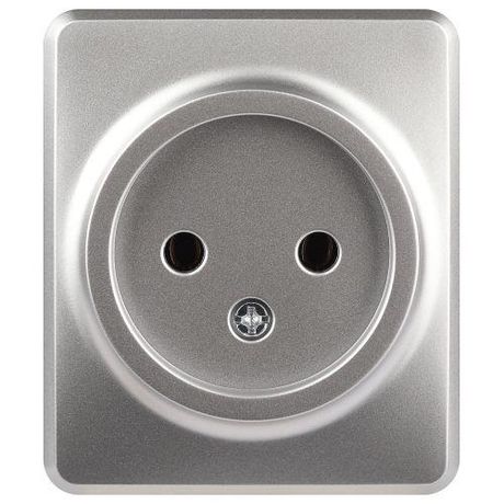 Розетка Эксперт 11-2201-03 2P IP20 16A-250В ОУ Алюминий | Б0063033 ЭРА