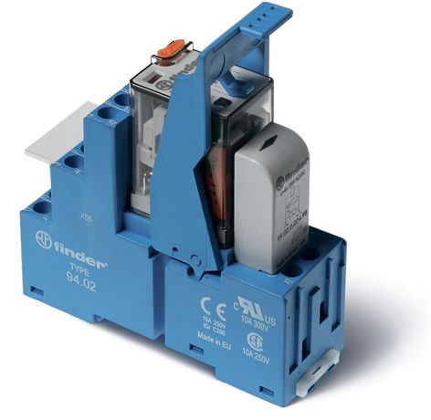 Интерфейсные модули реле, Пластиковая клипса-держатель, Светодиод, Контакты AgNi, 2CO 10A, 120VAC, Блистерная упаковка с 1 - 583281200060SPB FINDER 58.32.8.120.0060SPB