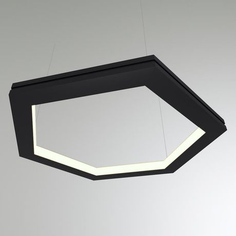 Светильник светодиодный RVE-PLS5070-HEXA-IN-2444-P (Шестиугольник внутрь 2444х2116х50мм сег. 1222мм 50х70мм 180Вт Подвесной 4000К АНОД) - RVE00000695 RVElektro