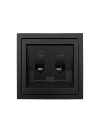 Розетка компьютерная 2-мест. СП ZIMA IP20 черн. бархат LEZARD 704-4288-141