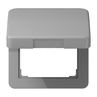 Крышка ударопрочная откидная для штекерных розеток; серая | CD590BFKLGR Jung