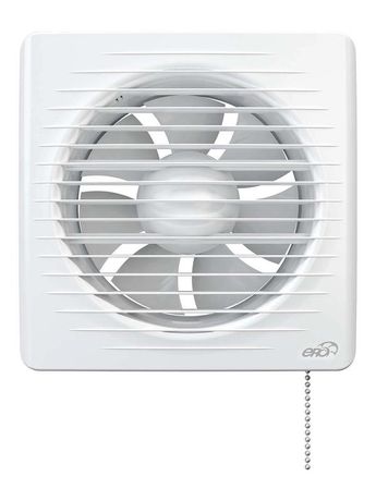 Вентилятор вытяжной осевой D150 с антимоскит. сеткой шнур. тягов. выключателем ERA 6-02 ЭРА 6S-02