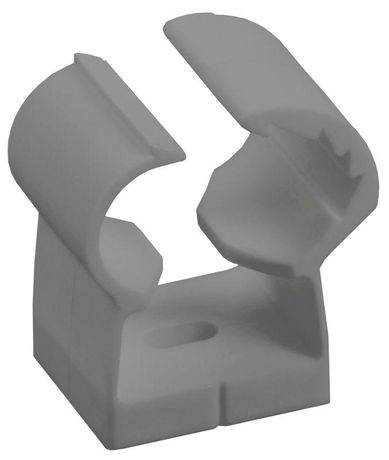 Клипса с фиксатором для гладких труб d=14-18мм серая (40шт/упак) IEK - CTA00D-FL-014-K41