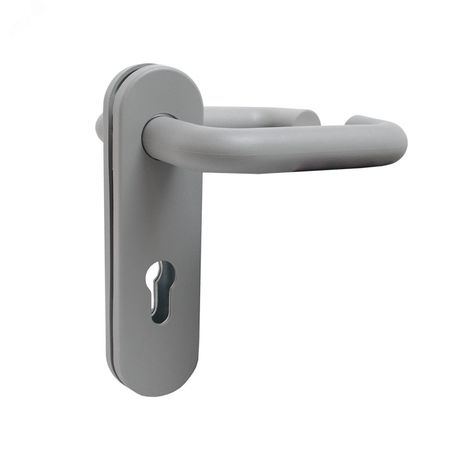 Комплект ручек СТАНДАРТ Строитель 1303 (50-90) СЕРАЯ м/о 72 мм для технических дверей - 14883 ПТК