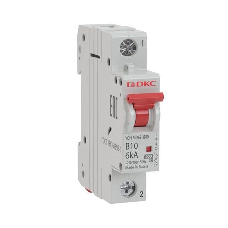 Выключатель автоматический однополюсный YON MD63-1D2-6 6kA | DKC ДКС