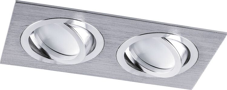 Светильник точечный встраиваемый под лампу DL2802 MR16 50W G5.3 "прямоугольник", хром | 32642 FERON