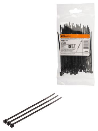 Хомут 2,5х100 мм морозостойкий (черный) (100 шт) | SQ0515-1102 TDM