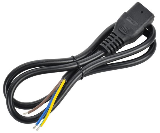 Кабель электропитания PDU 3х1.5 1М разъёмом C19 и без разъема - PC-C19-1M IEK