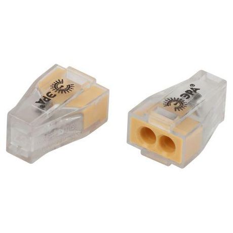 Клемма быстрозажимная 773-602 прозрачная 2-проводная 0.75-4.0 мм2 NO-225-363 (упаковка 50 шт.) - Б0067890 ЭРА