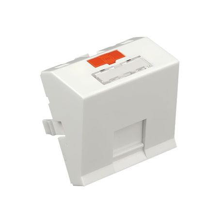 Лицевая панель информационной розетки, для модулей типа KeyStone на 1 модуль (наклонная) 45 х мм - 87021 Экопласт