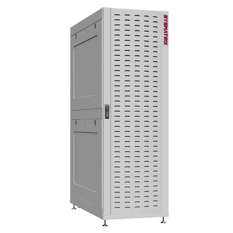 Шкаф серверный 45U 800х1200 передняя дверь: протект IP41. задняя боковые панели: глухой металл. цвет: серый RAL7035 - NS 8245.7661 SYSMATRIX