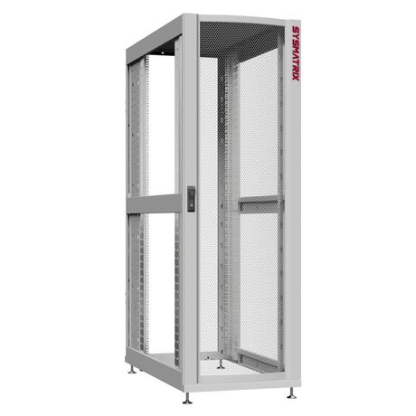 Шкаф серверный 48U 600х1200 передняя дверь: одностворчатая перфорированная IP20. задняя без. боковые панели: цвет: серый RAL7035 - NS 6248.7300 SYSMATRIX