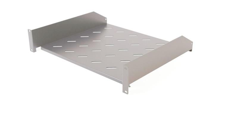 Полка угловая с перфорацией 19дюйм 2U ширина 440мм глубина 400мм (RAL 7035) TAL3-2U-400-RAL7035 сер. Hyperline 433676