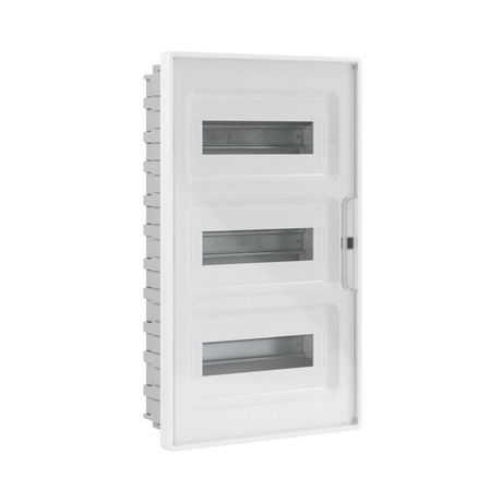 Щиток 36 мод встраиваемый для полых стен FRAME ЩРв-П-36, белый, с прозрачной дверцей, 4 шинами PEN (2шт на 8 отв. и 2шт 10 отв.) F36B3WT DKC ДКС