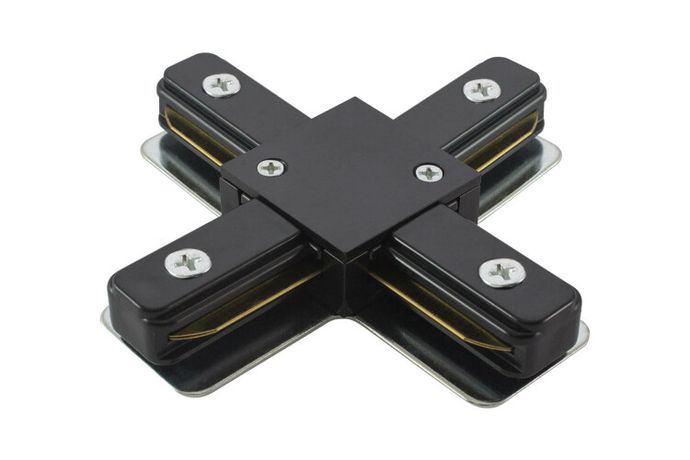 Коннектор для шинопровода осветительного Х-образный TLC-01-BL-X черный | SQ0369-0326 TDM