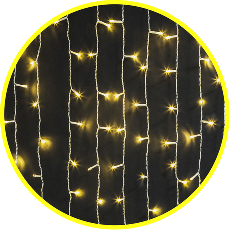 Гирлянда светодиодная "Занавес водопад" 93 664 NGF-C01-02 1.3х1.4м 260LED WW IP44 TR Navigator 93664