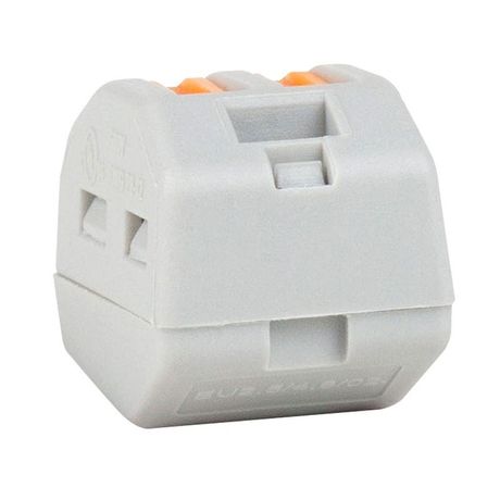 Клемма строительно-монтажная OptiKit СМК 222-412 с рычагом 2 отверстия 0,2-2,5(4,0)мм2 | 351062 КЭАЗ