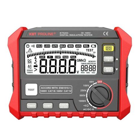 Мегаомметр цифровой KT 5203 серия "PROLINE" | 89638 КВТ