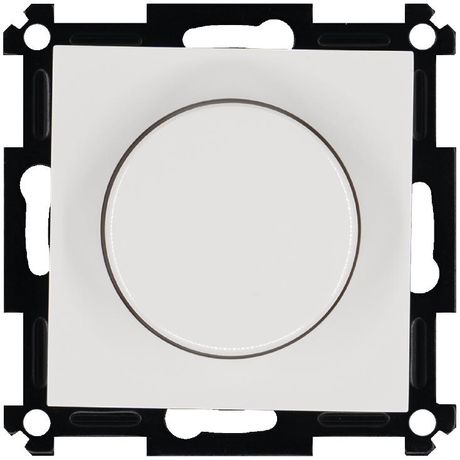 Светорегулятор поворотно-нажимной универс. (диммер) 3-500Вт LED 3-250Вт HV - 500Вт механизм бел. Jasmart G4012W-500RV