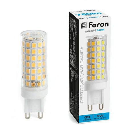 Лампа светодиодная LED 9вт 230в G9 дневной капсульная - 38148 FERON