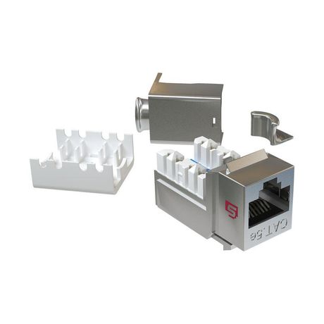 Вставка Keystone Jack RJ-45(8P8C), категория 5e, 110 IDC, заделка с помощью SM TOOL, белая - KJ 5EU090.SMTWH SYSMATRIX