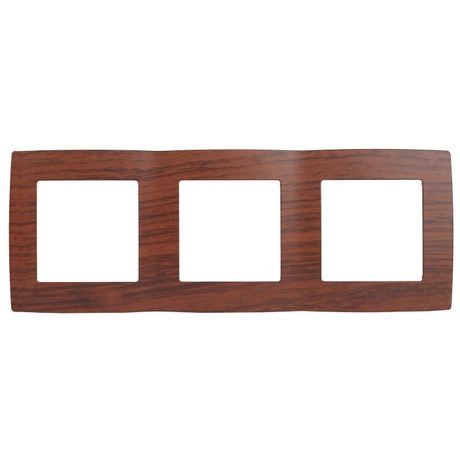 Рамка для розеток и выключателей 3 поста вишня пластик ЭРА 12 12-5003-08 - Б0014768