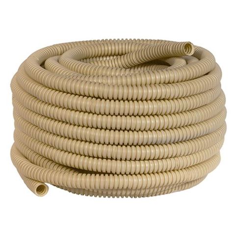 Труба гофрированная ПВХ легкая d20мм с протяжкой свет. дерево (уп.25м) Урал Пак ГФ-8104120-025 У.ПАК