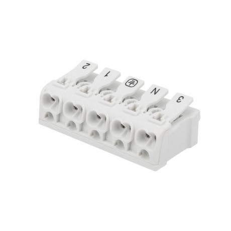 Клемма пружинная соединительная КСП 5-полюсная с монтажными ножками (50 шт./уп.) | 07-6217-1 REXANT MEET