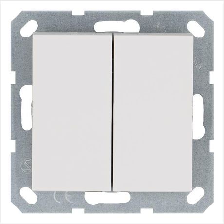 Переключатель перекрестный 2-кл. 10А IP20 механизм бел. глянцевый Jasmart G3014W