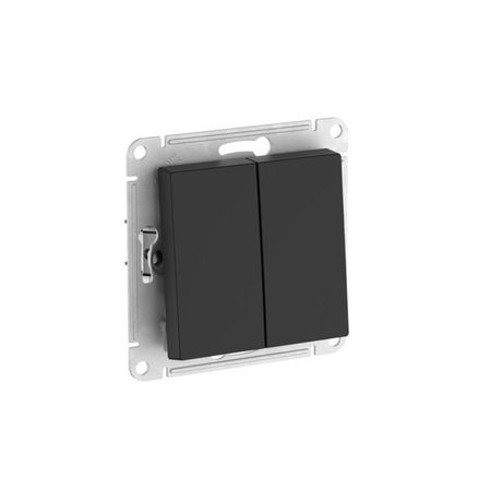 Выключатель 2-кл. AtlasDesign Aqua IP44 (сх. 5) 10AX быстрозажим. клем. механизм карбон SE ATN441051S APC