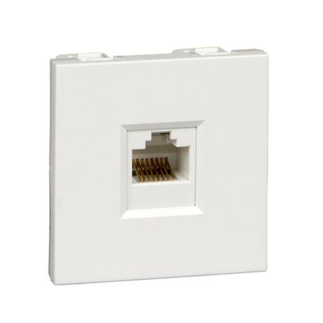 Розетка компьютерная 1-м W45 XRJ45 CAT.5E 45х22.5 R9010 бел. SchE RIN-145K5E-BE APC