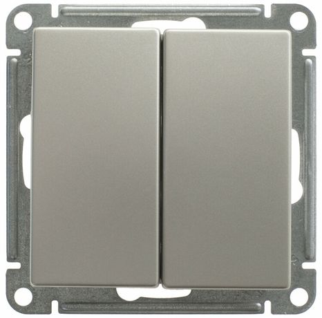 Переключатель проходной 2-кл. СП W59 10А IP20 10AX механизм шампань SE VS610-256-4-86 APC