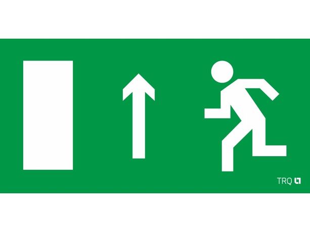 Пиктограмма (наклейка) ПЭУ 093 Выход прямо левосторонний (130х260) URAN/ANTARES | 2502001730 Световые Технологии