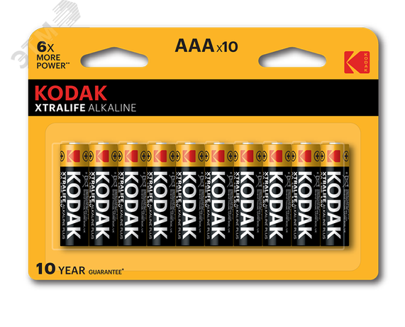Батарейка LR03-8+2BL XTRALIFE Alkaline [K3A-8+2] (120/480/38400) - Б0014331 Kodak KODAK арт. Б0014331