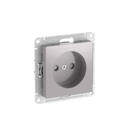 Розетка AtlasDesign 16А без заземл. защ. шторки быстрозажим. клем. механизм алюм. SE ATN000349S APC