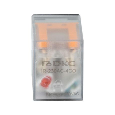 Одиночное реле, 4 перекидных контакта, 230 В AC, до 5 А | IR-230AC-4CO DKC ДКС