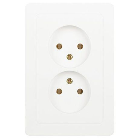 Розетка однофазная скрытого монтажа, в рамку без шторок белый 16А 250В IP20 винтовые зажимы 7-204-01 Intro Style - Б0060641 ЭРА