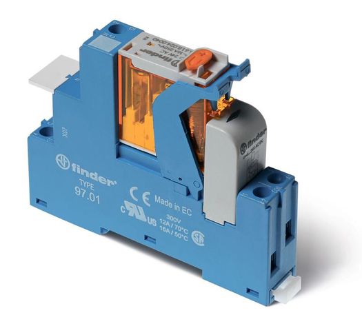 Интерфейсные модули реле, Светодиод + диод, Контакты AgNi, 1CO 16A, 48VDC - 4C0190480050SPA FINDER 4C.01.9.048.0050SPA