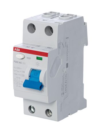 Выключатель дифференциальный (УЗО) F202 2п 40А 100мА тип AC | 2CSF202001R2400 ABB
