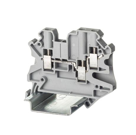 Клемма проходная , винтовой зажим, 3 точки подключения, 4 кв.мм, серая - TUR-4-TWIN ДКС