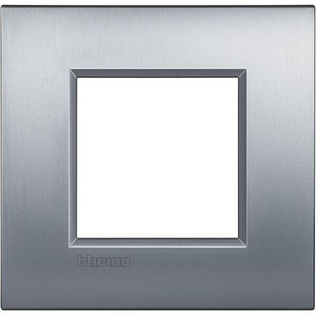 Рамка 2мод. Air LivingLight немецкий стандарт "Матовый хром" Leg BTC LNE4802CRS Legrand