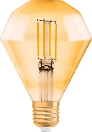 Лампа светодиодная LED 4,5W Е27 Vintage 1906 CL DIAMOND,филамент,GOLD (замена 40Вт)золотистая,теплый Osram - 4058075091955
