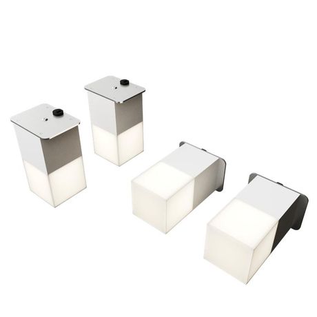 Светильник светодиодный RVE-LBX-LUMO40-PLAZA5010-4-GR квадрат грильято 4шт 40х40х80мм 10Вт встраиваемый 4000К бел. RVElektro RVE00003263