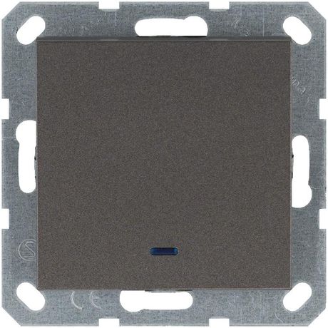 Переключатель проходной 1-кл. 10А IP20 с подсветкой механизм мокко Jasmart G3012NZ