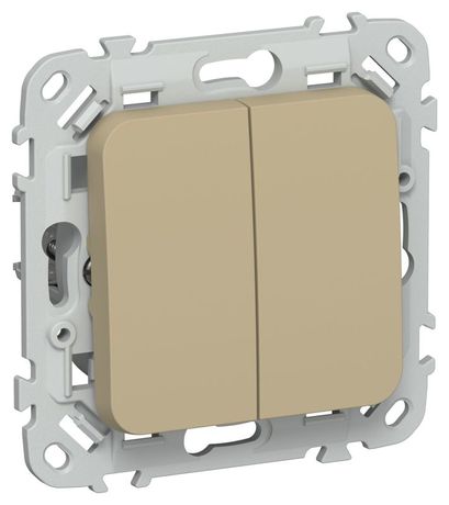 Выключатель 2-кл. СП FLITE ВС12-1-0-ФлХ 10А механизм хаки IEK FI-V20-0-10-1-K59 IEK арт. FI-V20-0-10-1-K59