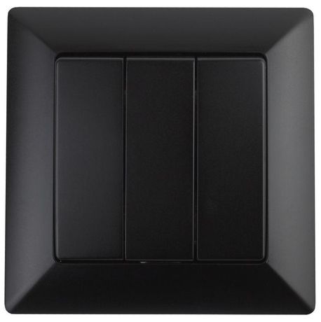 Выключатель тройной, 10А-250В, СУ, Solo, антрацит,4-106-05 - Б0043302 ЭРА