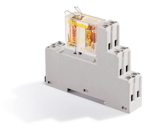 Модуль интерфейсный (сборка 50.12.9.048.5000 + 95.05.7SMA), электромеханическое реле безопасности, 2CO 8A, контакты AgNi+Au, питание 48В DC, категория защиты IP20, винтовые клеммы, металлическая клипса - 48.12.9.048.5007SMA FINDER 481290485007SMA