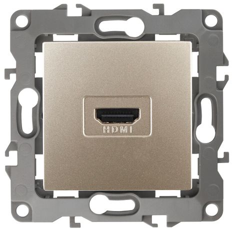 Розетка HDMI 12-3114-04 , шампань (10/100/3200) |Б0027484 | ЭРА