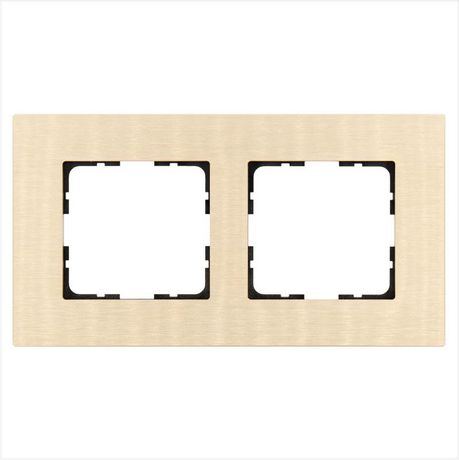 Рамка 2-м G-Metal метал. алюм. шампань Champagne Gold Jasmart G1002AG