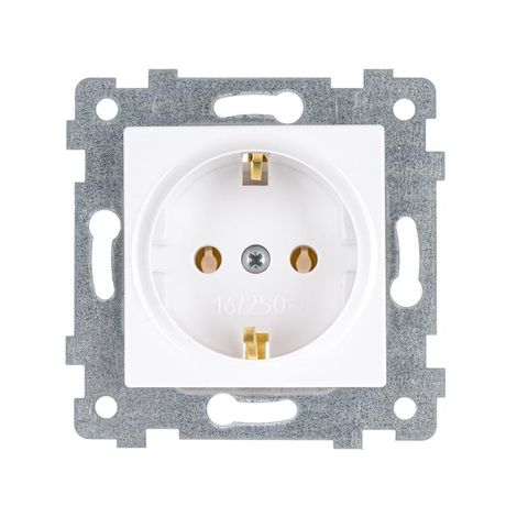 Аксиома Механизм розетки одноместной с заземлением скрытой установки РС16-453 - 121001 Кунцево